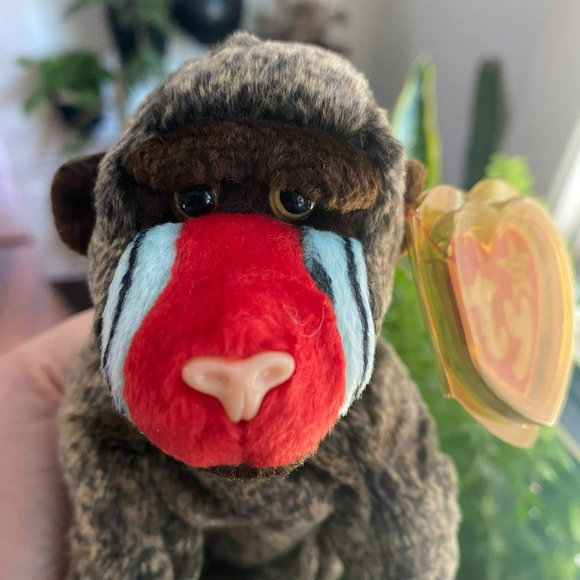 Ty Beanie Baby -  Cheeks the Mandrill / Baboon - Style Number #04250 - Picture 4 of 8